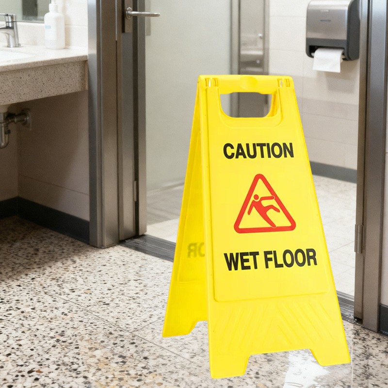 2Pcs Caution Slippery Surface Warning Hazard Safety Standing Wet Floor Sign — image 6