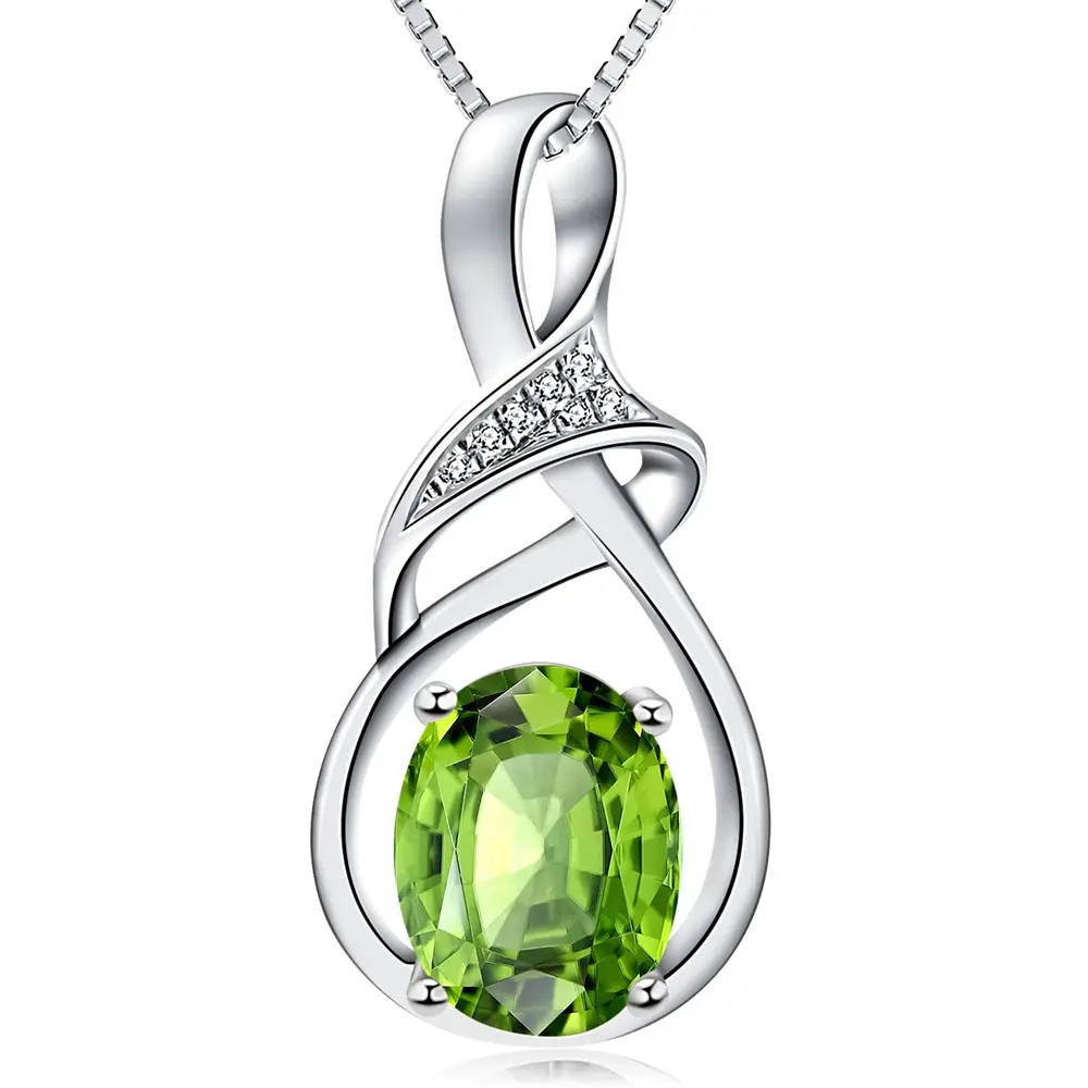 S925 Sterling Silver Fashion Girls Sapphire Necklace Pendant