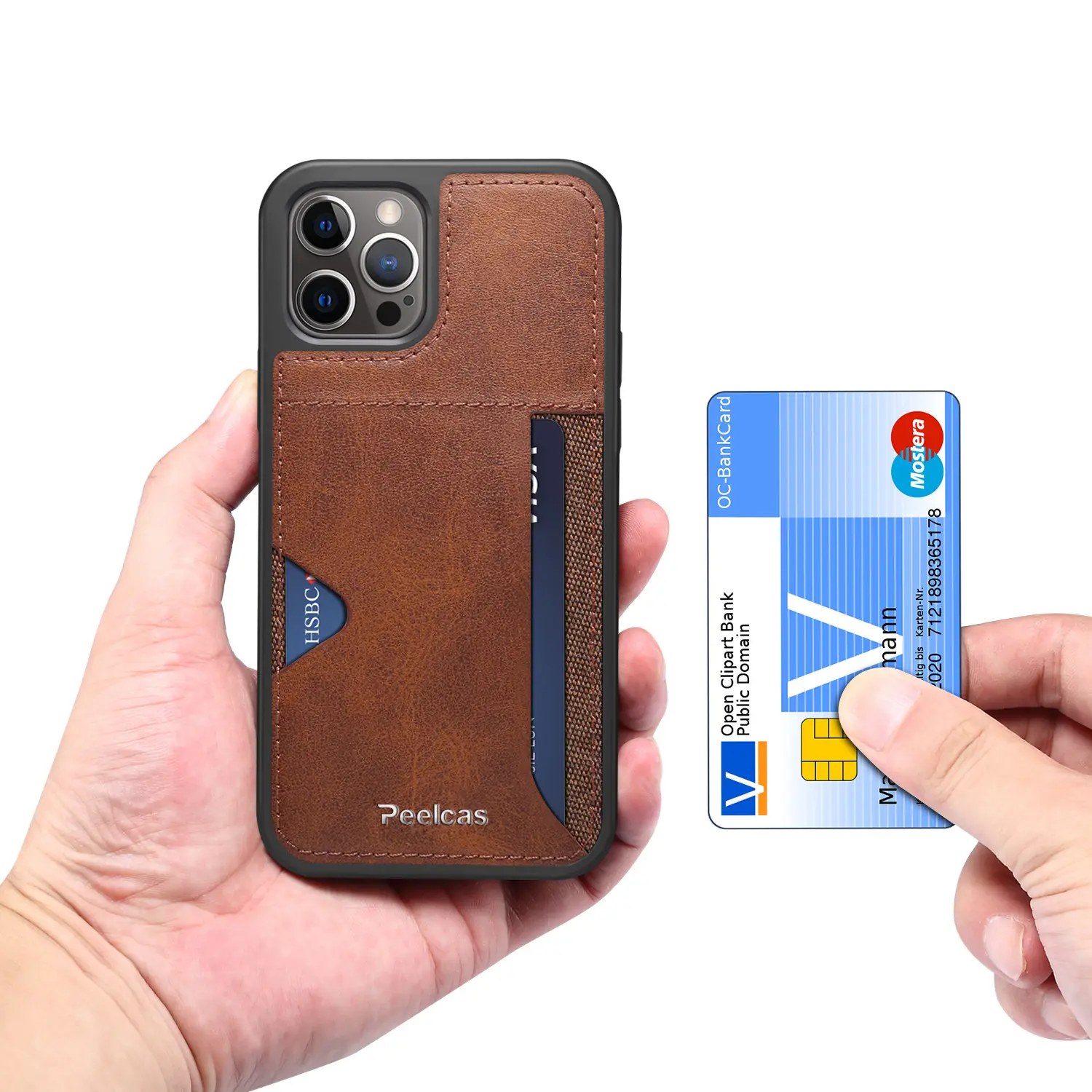 Phone Business Back Leather Card Case
