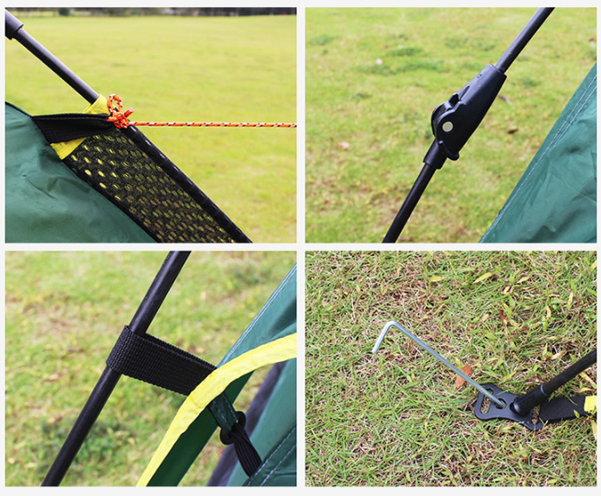 Hexagonal Tent Outdoor Full-automatic Hydraulic Double-layer Rainproof Tent 5