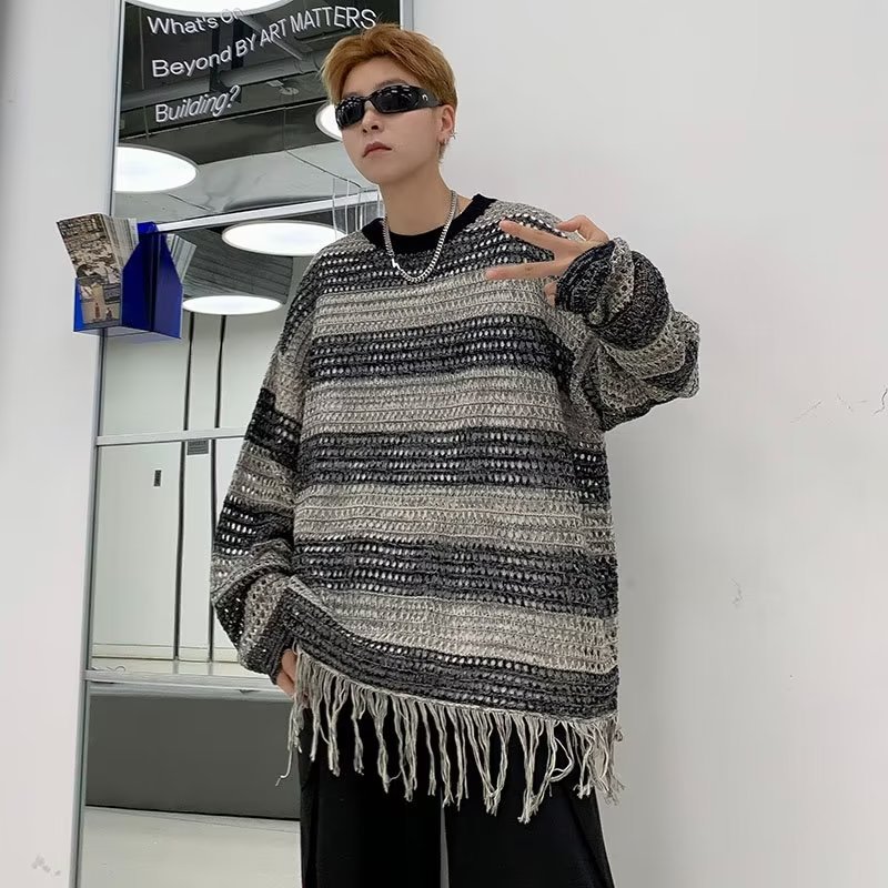Men's And Women's Same Spring And Autumn Idle Style Loose Casual Long Sleeves Knitwear - Image 7