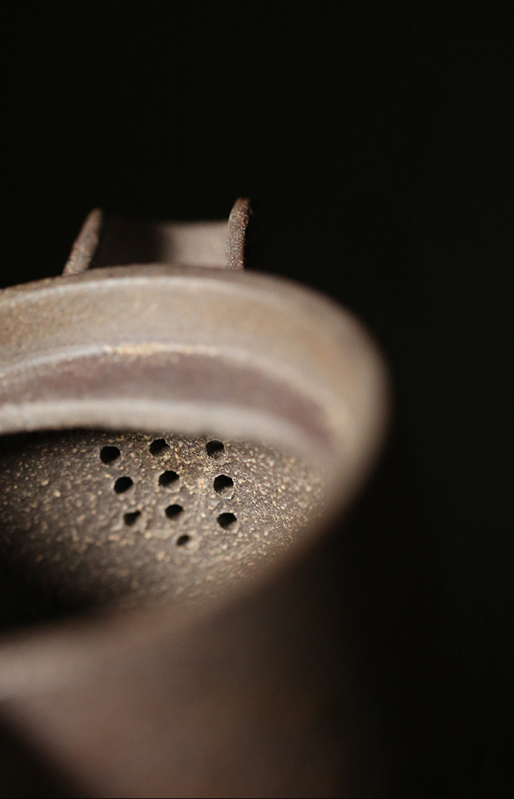 Title 4, Rusty glaze teapot, vintage hand held pot, Ruyi...