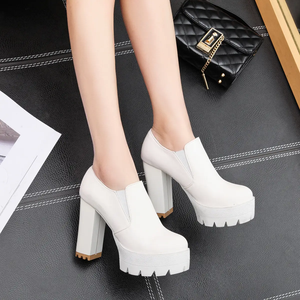 High-heeled Large-size Deep-mouth Shoes