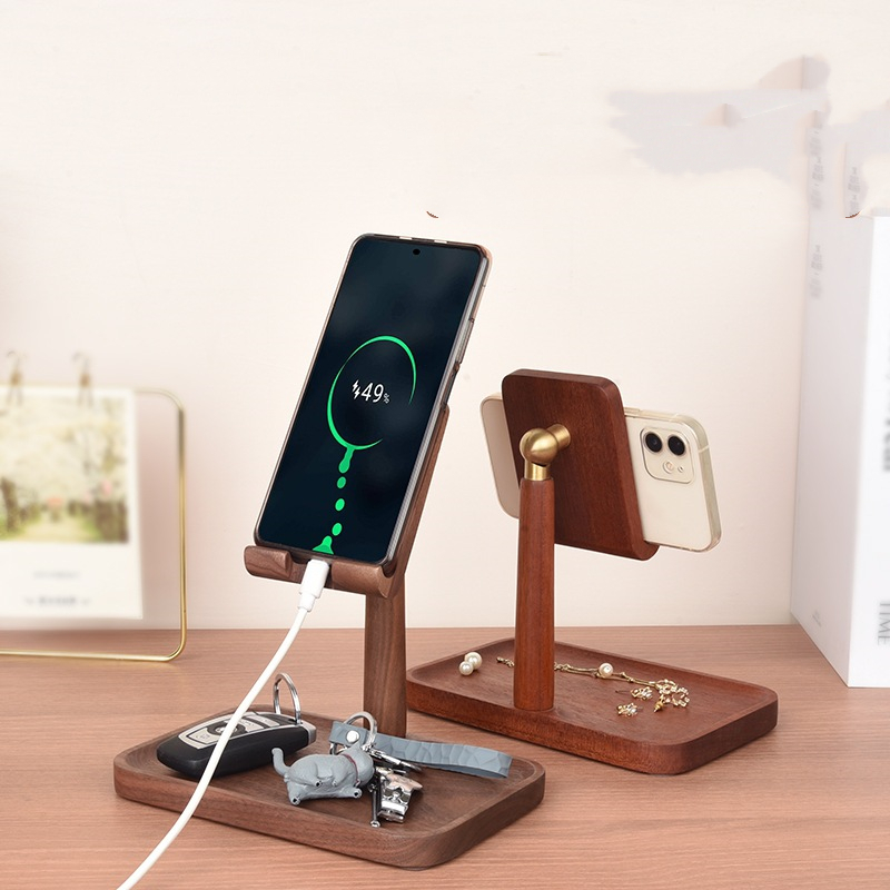 Solid Wood Creative Bed Mobile Phone Lazy Bracket Home - Image 4