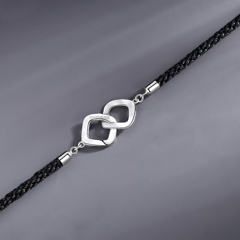 Original Interlocking Couple Bracelet Sterling Silver