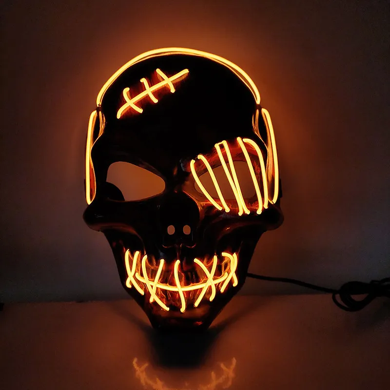 Scar One-eyed Pirate Mask Bloody Horror Cold Light Halloween Mask Led Glowing Mask – image 3