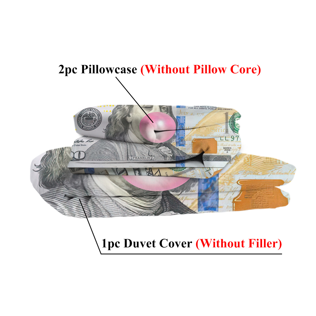 Money Duvet Cover Sets Money Bedding Sets For Boys Kids Teens Money Dollar Bill... 5