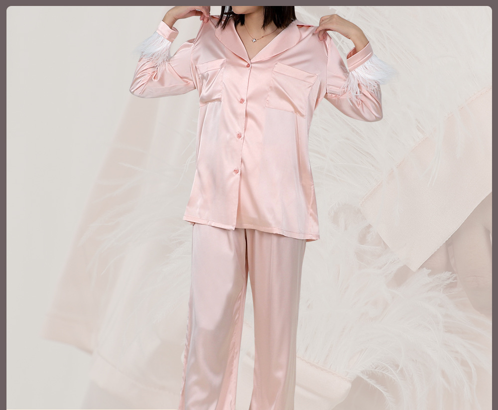 Title 5, Costume de pyjama en soie à la mode pour femmes