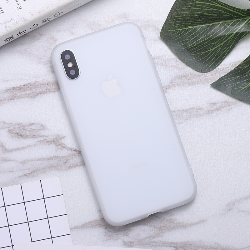 Coque de téléphone femme intégrale unie – gris clair – Apple XS Max