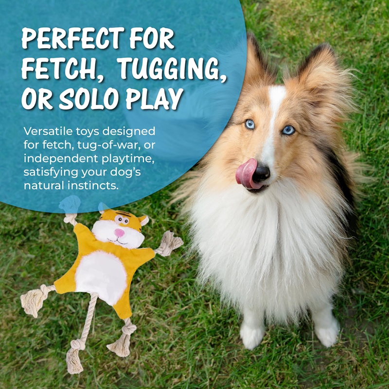 Dog Toys, Stuffed, Chewing, Plush, Squeaky Animal Pet Toys, Puppy, Fox, Squirrel, Dog, Cat, Chewing, Squeaky Toys, Pet Supplies