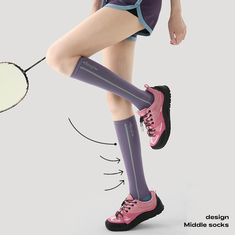 Micro Pressure Thin Sports Pressure Socks For Professional Running, Skipping Rope, Fitness, Calf Muscle, Long Tube Socks