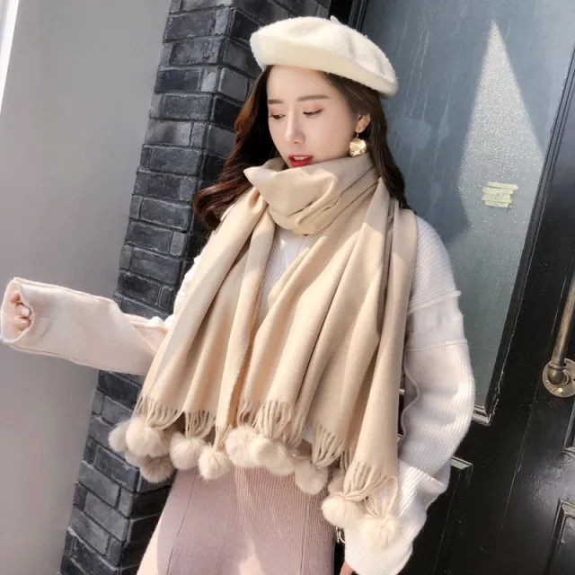 Women's Autumn And Winter Fashion Long Solid Color Scarf Camel - Shop at LoveMi