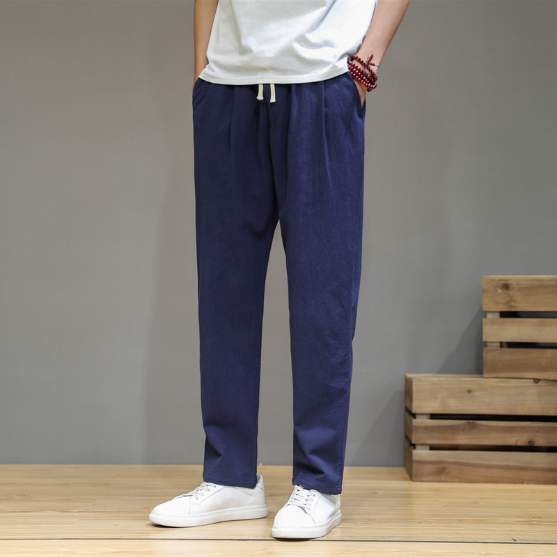 Title 6, Pantalon en lin homme style chinois printemps é...