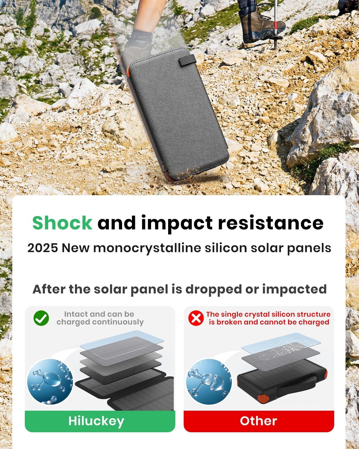 1O000000mAh Solar Power Bank Waterproof 2USB LED Battery Charger For Cell Phone — foto 11