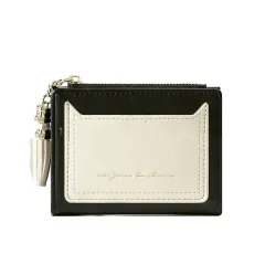 Short Two-fold Multi-card Wallet - Black - View 1