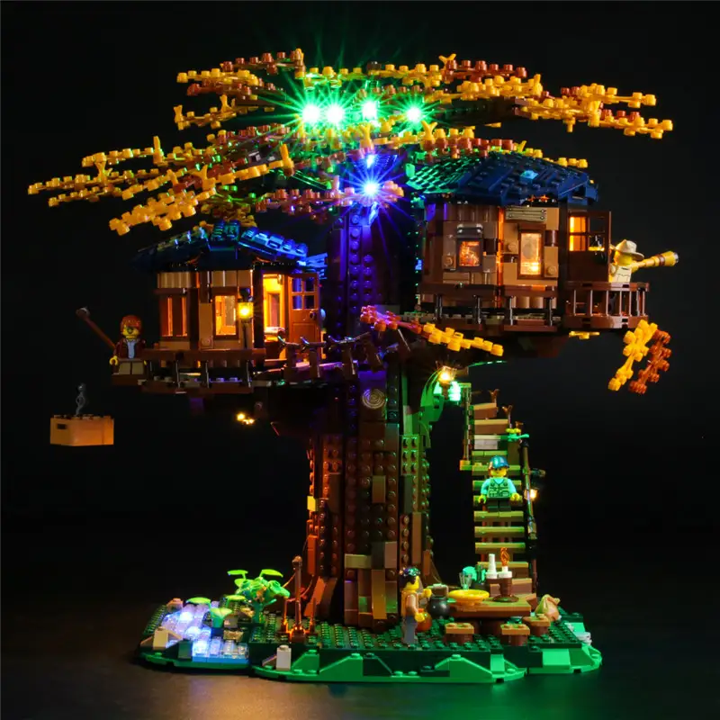 Compatible With LED Lighting Creative Series 21318 Treehouse Volume Wood