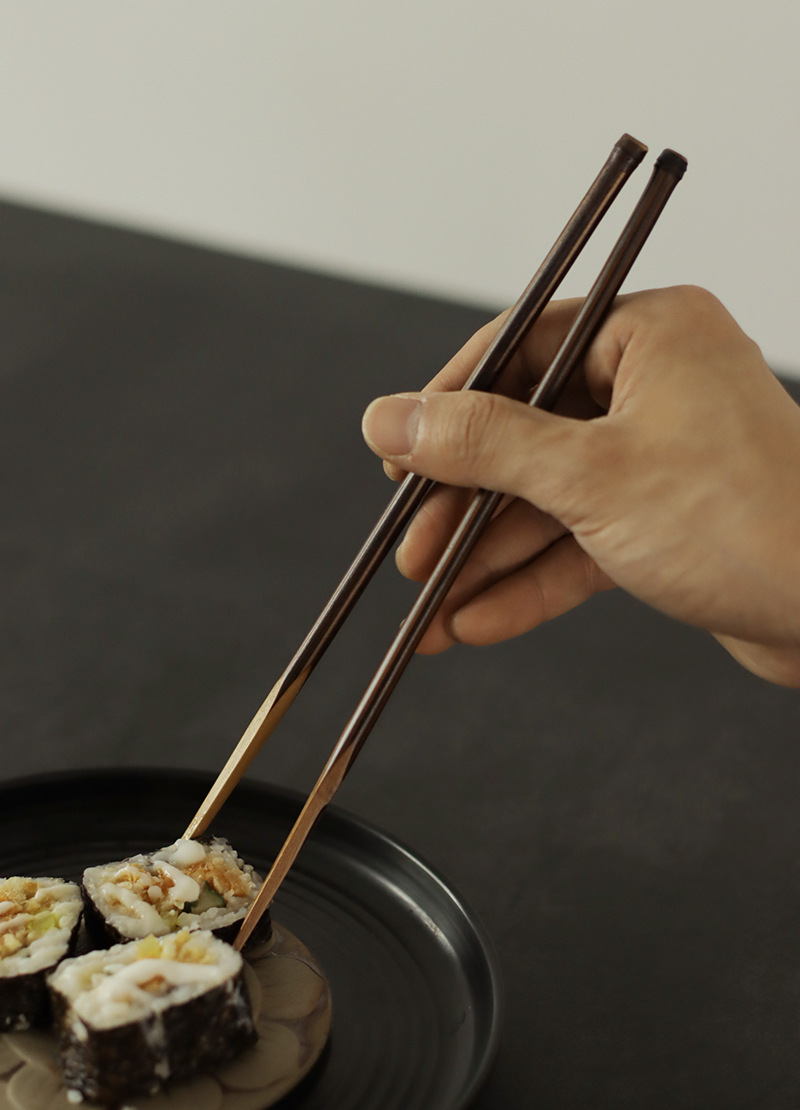 Title 12, Household Solid Bamboo Chopsticks Non-slip Sushi