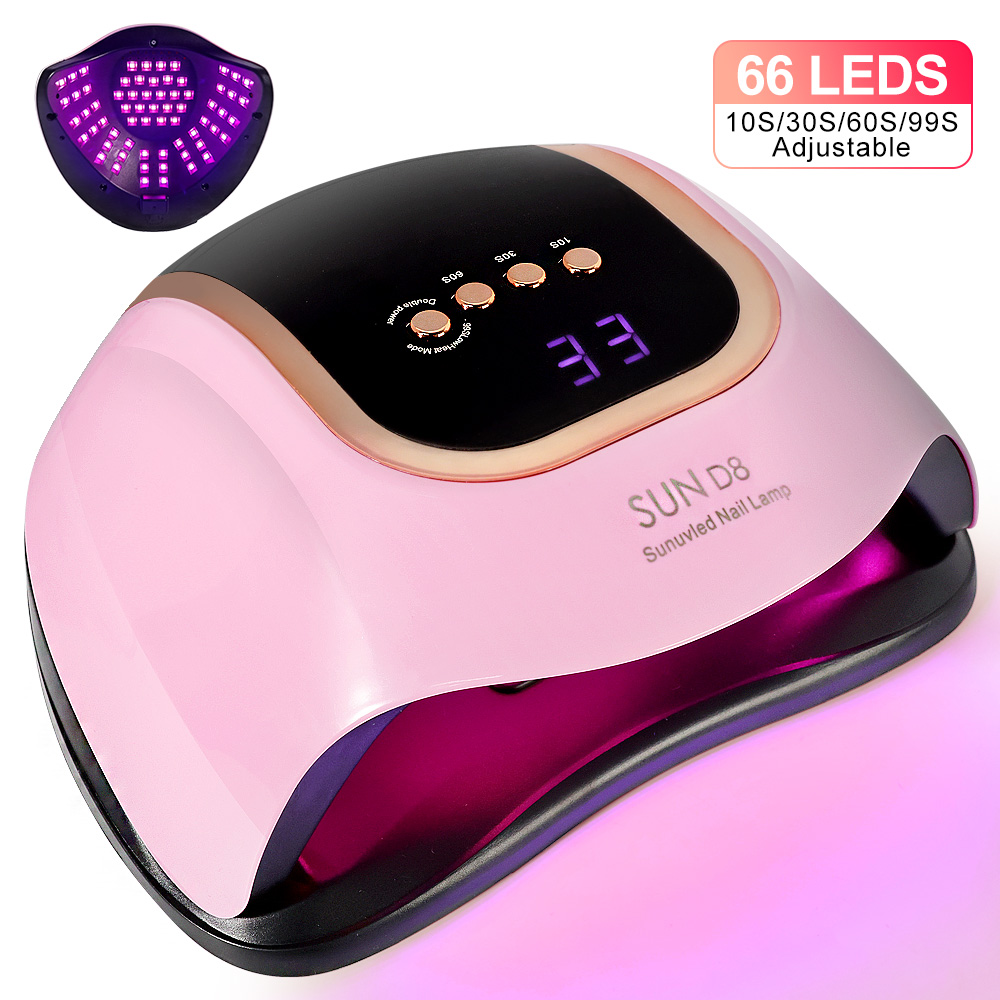 UV LED Nail Lamp, Nail Dryer For Gel Polish, 3 Timers Curing Lamp Professional Nail Light, Uv Beads And Automatic Sensor Pink - Shop at LoveMi