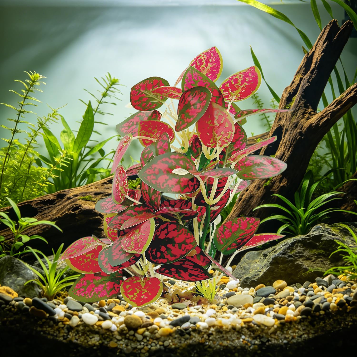 Silk Aquarium Plants 2-Pack, 8.6-inch Artificial Aquarium Silk Plants -  Simulated Fish Habitat Decor, Safe Silk Plants For Aquariums Fish Fishbowl — foto 4