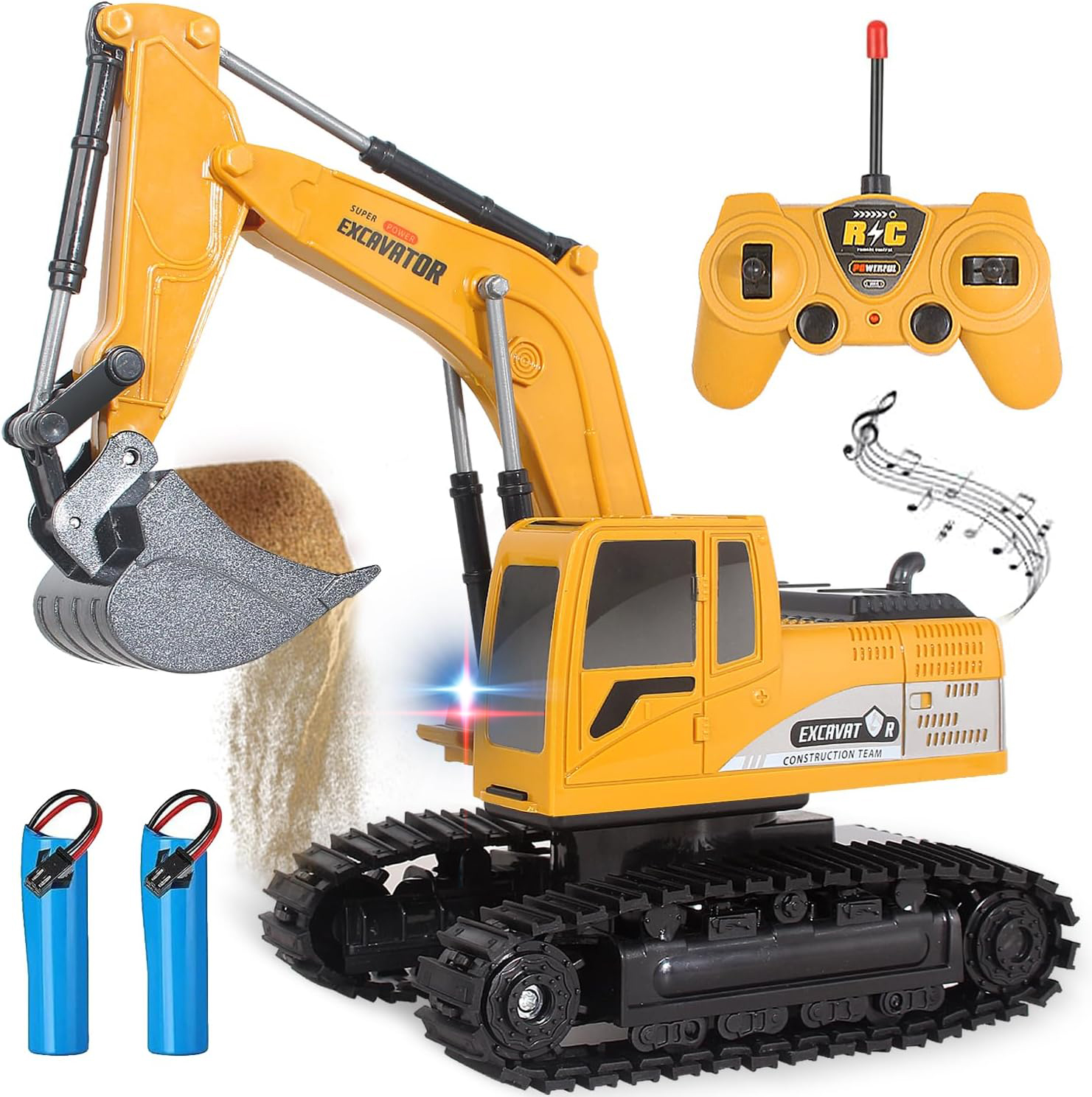 Jiakora Remote Control Excavator RC Digger Truck Construction Vehicles Boys Toys