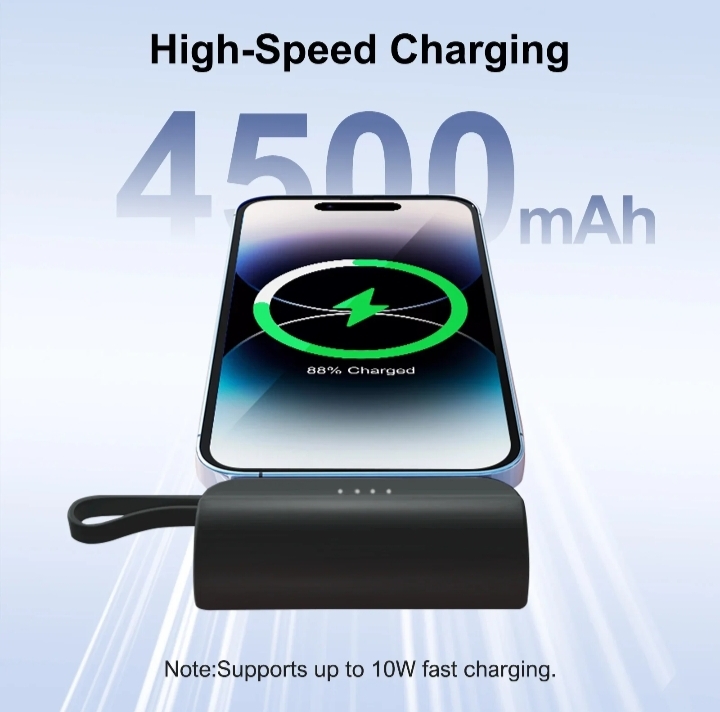 Mini Portable Power Bank Capsule Fast Charging Pocket Size Emergency Battery thumbnail 3