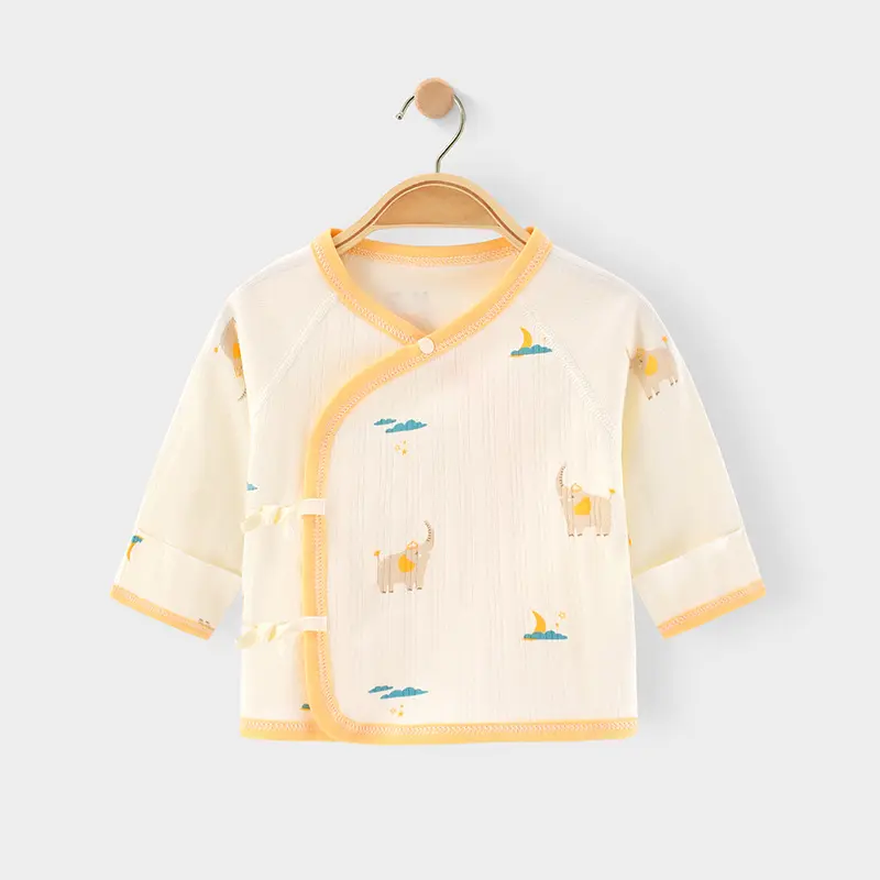 Cotton Cartoon Baby Half Back Clothes Top