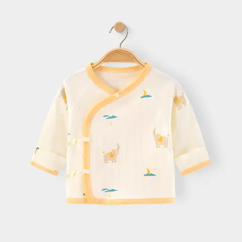 Cotton Cartoon Baby Half Back Clothes Top Boneless Top