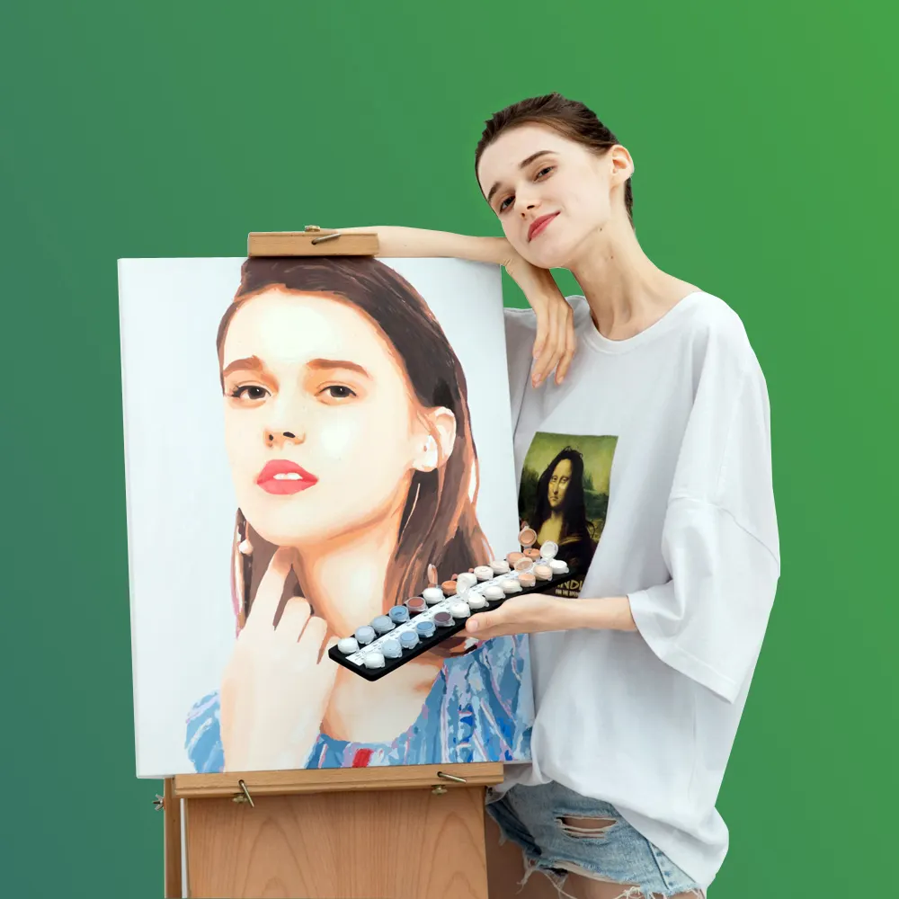 Diy Handmade Oil Painting Walking Heart Birthday