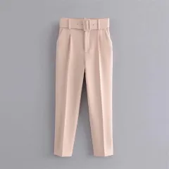 Ladies New Solid Colour Suit Jacket Women - Pants Pink - View 1
