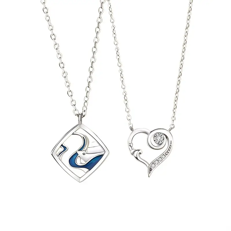 Couple Necklace Sterling Silver Niche Design