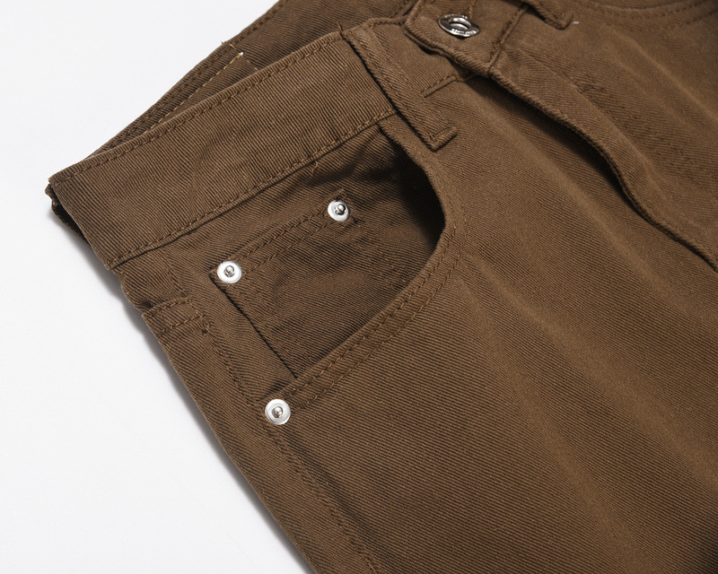 Vintage Washed Whiskers Distressed Hem Slit Zip Jeans