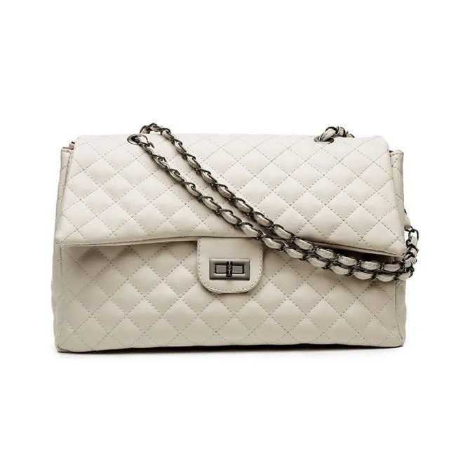 Large capacity Retro Tote Messenger Female Bag White - Shop at LoveMi