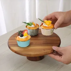 Wooden Japanese Style Household Saucer Tray - 25Cm - View 1