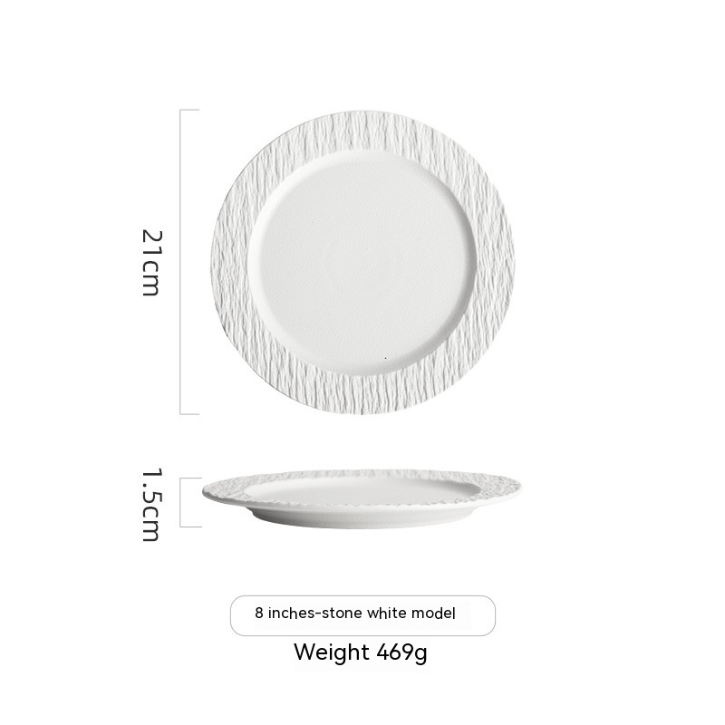 White 8.5inch flat plate