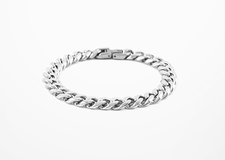 Wide Cuban Bracelet Retro Titanium Steel Hip Hop Simple Personality Couple Cool Wind Bracelet
