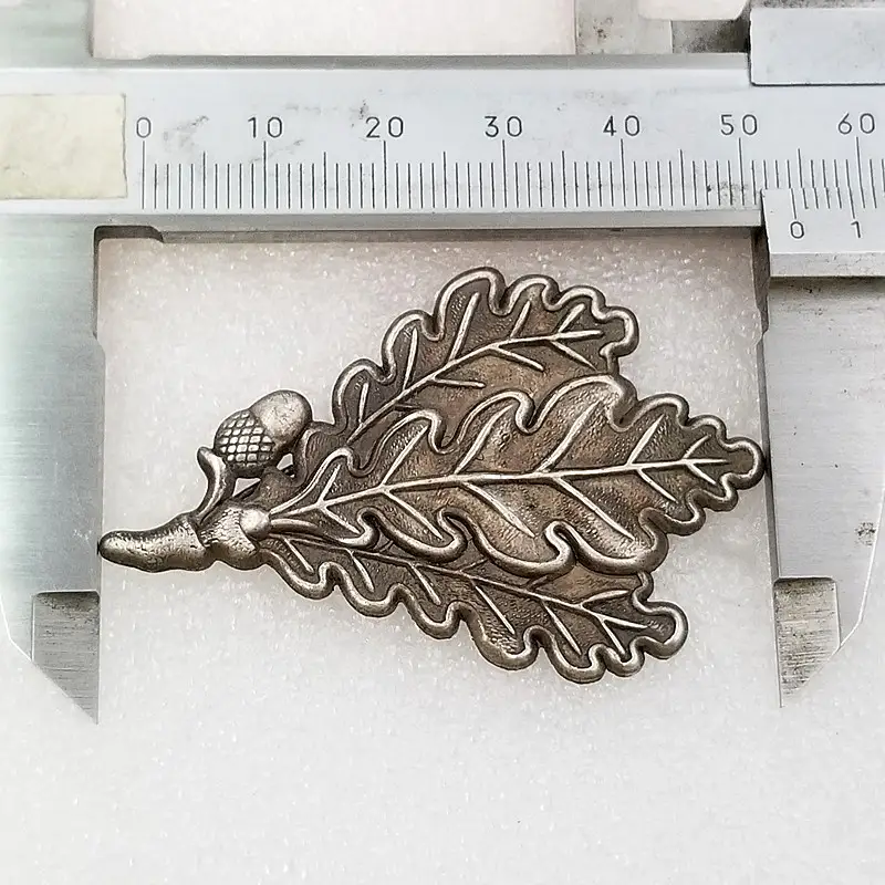 Antique Oak Leaf Craft Silver Plated Medal