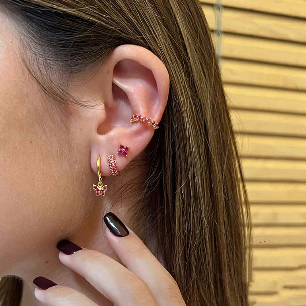 Women's Fashion Butterfly Shape Jeweled Earrings