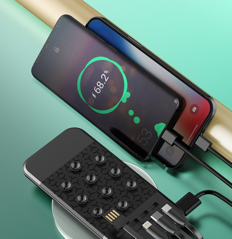 Portable Mobile Phone Holder Four Wire Thin And Light Power Bank - Image 4