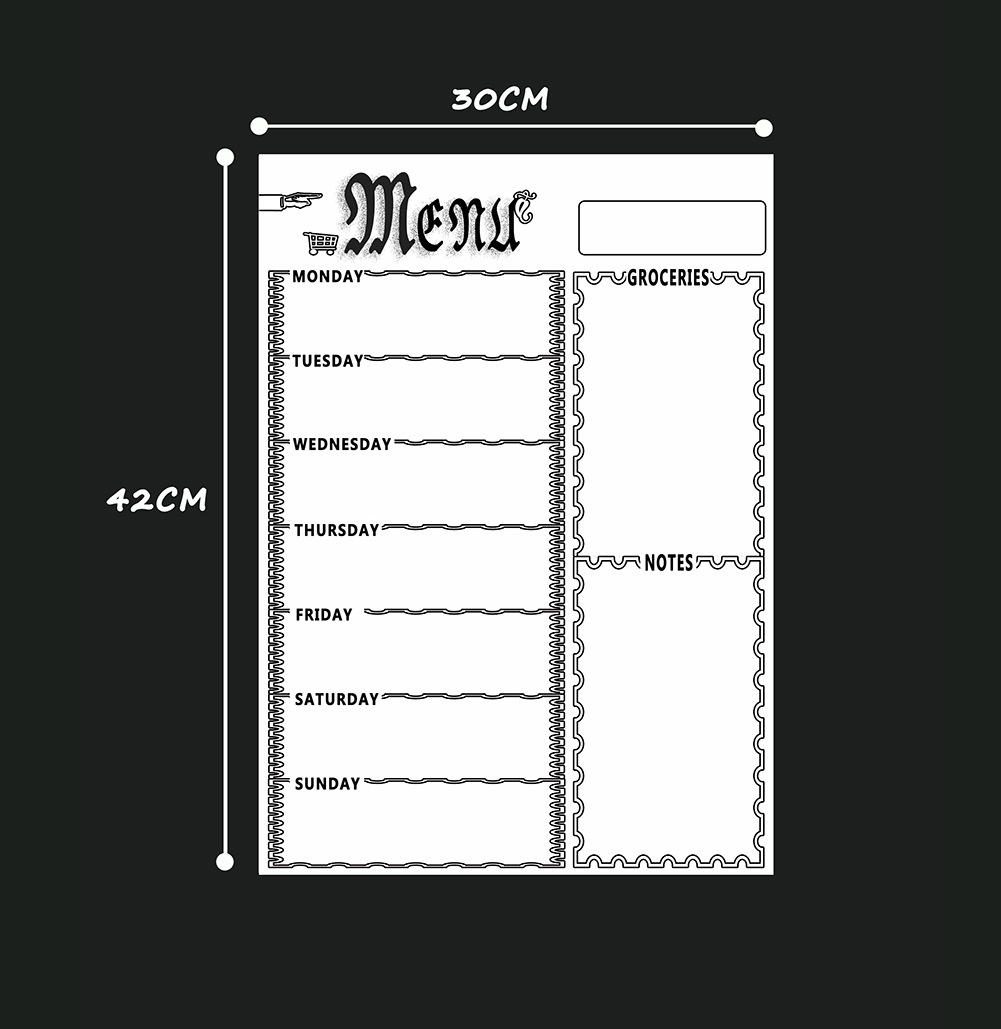 Title 3, Magnetic plan table refrigerator magnet