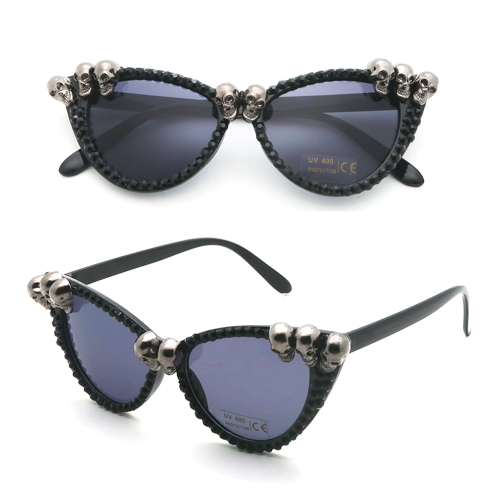 Skull Sunglasses Gothic Cat Eye
