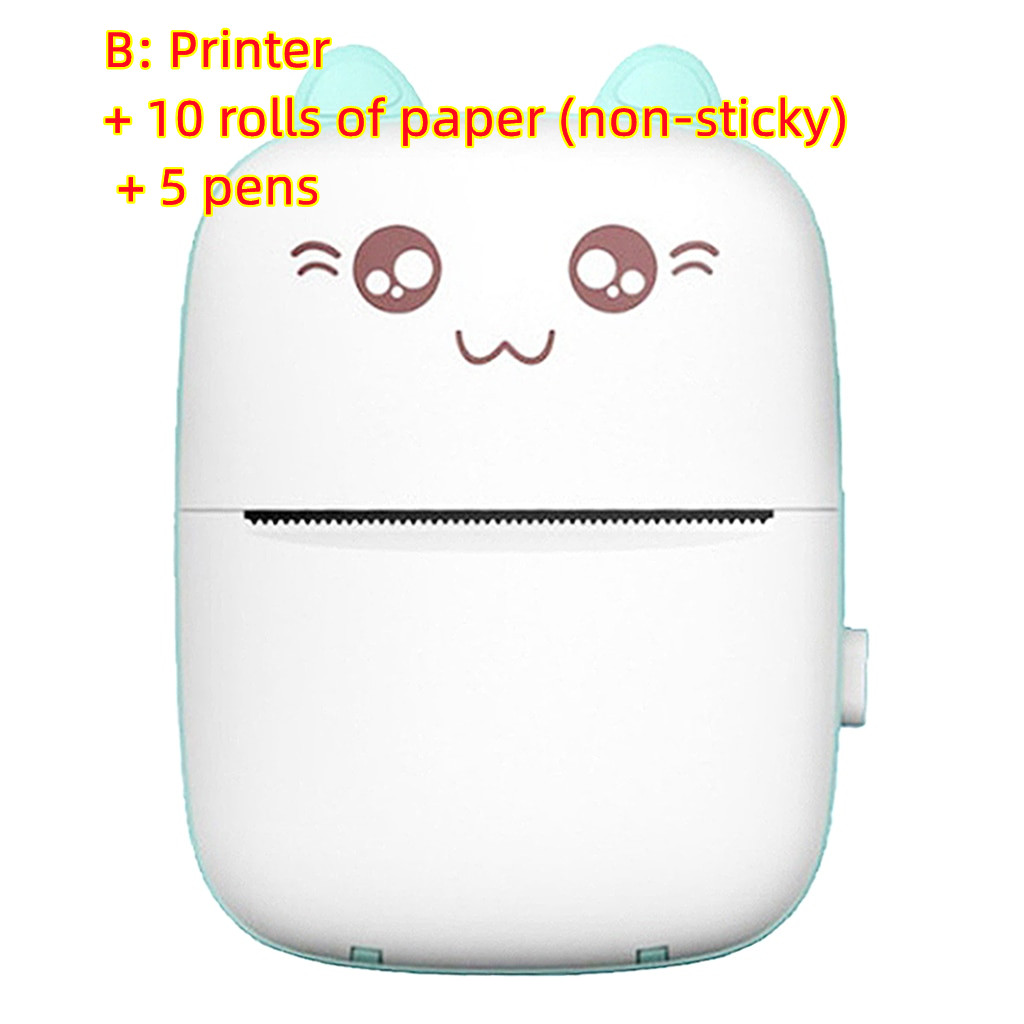 Mini Printer Portable Mini Bluetooth WiFi New Wrong Printer Mobile Phone Photo Title Note Hot Print Pocket Student Error Label Printer 33