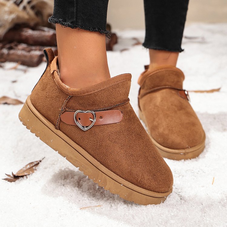 Faux Suede Ankle Snow Boots, picture 3 of 3