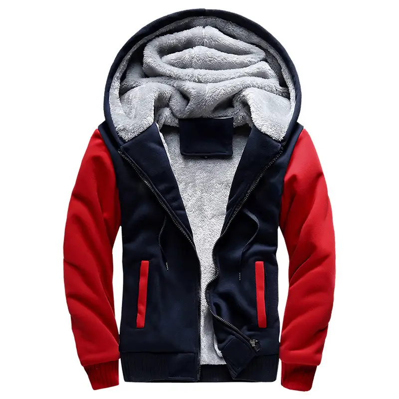 European Size Large Car Series Winter Clothing Coat Sports And Leisure Men's Sweatshirt Baseball Uniform Men's Fleece Lined Padded Warm Keeping
