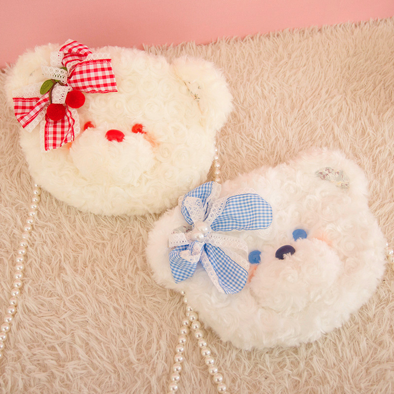 Doll Doll Bag Cute Small Bag Cute Teddy Bear Cartoon Messenger Bag Female Lolita Mini Mobile Phone Bag