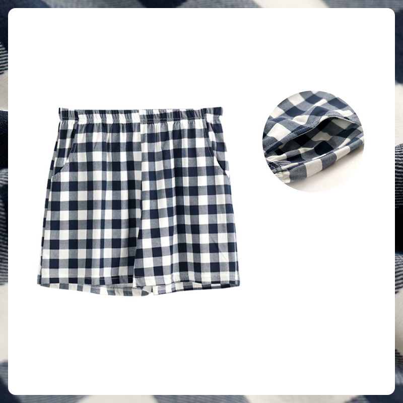 Title 9, Checked Pajamas, Cotton, Loose-fitting, For Home