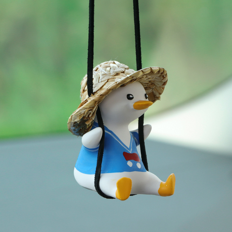 Blue straw hat duck