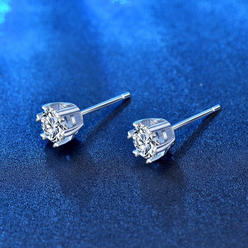 Simple And Small Hexagram Snowflake Temperament Earrings