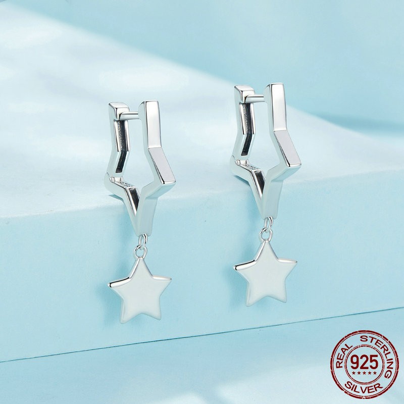 Title 2, S925 Sterling Silver Five-pointed Star Ear Clip