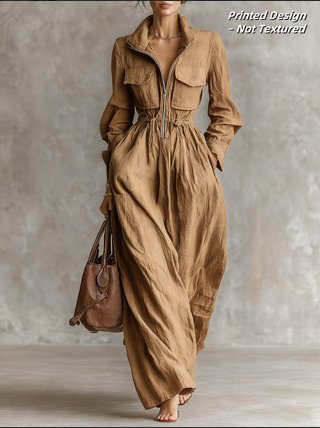 Utility-style Long Dress