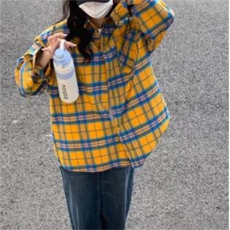 Title 4, Womens Yellow Plaid Long Sleeve Shirt, offerin...